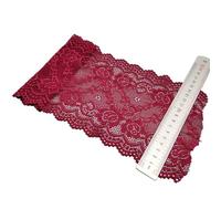 Encaje 2 Psc 1 Yard Flower Pattern 15CM Wide Elastic Lace Fabric Ribbon Lace Trim Ribbon DIY Craft Fabric Width Encajes Y Puntillas (Color : A24)