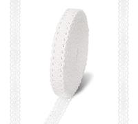 Encaje blanco vintage satinado, borde de encaje de algodón de 15 m, banda decorativa de encaje de 2 cm, cinta de encaje para manualidades de costura.