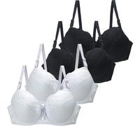 Encaje de sujetador para mujer, cómodo y ligero, para libertad sin costuras y doble correas de encaje con marco suave en la piel Bliss y bienestar para carreras intensivas anticaídas, azul claro, 90C