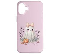Encaje Fantasma Halloween Coqueta Arco Vintage Mujeres niñas Carcasa para iPhone 16 Plus