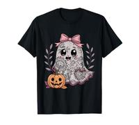 Encaje Fantasma Mujer niña Halloween Coqueta Arco Calabaza Vintage Camiseta