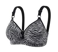 Encaje Top Encaje Volver Botón Diseño Taza Correa de hombro ajustable Sujetador de aro de gran tamaño y, gris oscuro, L