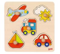 Goki- Puzzles de Madera Encaje Viaje, Basic, Multicolor (57547)