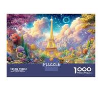 Encantada Torre Eiffel de París Puzzle De 1000 Piezas para Adultos Y Niños A Partir De 12 Años Edificio Landmark Dreamy Juego Desafiante Y De Ingenio 52x38cm/1000pcs