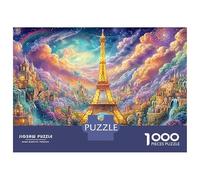 Encantada Torre Eiffel de París Scene Puzzle De 1000 Piezas Edificio Landmark Dreamy Perfecto Regalo para Niños, Niñas, Hombres Y Mujeres 70x50cm/1000pcs