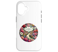 Encantador Camino de jardín Floral con Rosas, peonías, Margaritas Carcasa para iPhone 16
