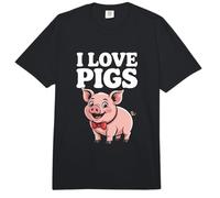 Encantador Cerdo con Pajarita I Love Pigs Comfort Colors Adult Heavyweight T-Shirt
