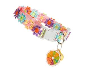 Encantador Collar de Gatito,De Cuello Suave Y Lindo con Bordado De Encaje Y Cascabel | Collar De Seguridad para Gato - para Exterior Viaje Hogar Patio Camping Interior Verano Jardín