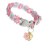 Encantador Collar de Gatito - De Cuello Suave Y Lindo con Bordado De Encaje Y Cascabel | Collares Gato Les | para Casa, Patio Y El Jardín, Uso Diario Interior Exterior Viajes Y Verano