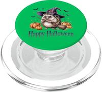 Encantador Erizo de Halloween en diseño de Sombrero de Bruja PopSockets PopGrip para MagSafe