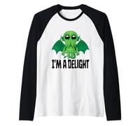 Encantador Horror Cósmico Lindo Monstruo De Mar De Camiseta Manga Raglan