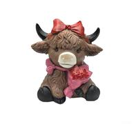 Encantador juego de figuras de pareja de vacas, resina romántica para escultura para el hogar, jardín y decoración de escritorio, ideal para el día de San Valentín, aniversarios o regalos de boda (B)