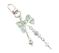 Encantador Star Heart Bows Keychain Estético Accesorios Llavero Aros Llaver