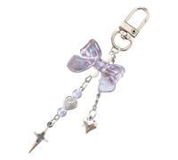 Encantador Star Heart Bows Keychain Estético Accesorios Llavero Aros Llaver