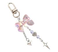 Encantador Star Heart Bows Keychain Estético Accesorios Llavero Aros Llaver