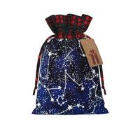 Encantadora bolsa de regalo de Navidad que brilla en la oscuridad | Bolsa de regalo de yute festivo | Para tus necesidades de envoltura navideña