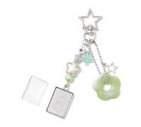 Encantadora cadena para teléfono celular, diseño de estrella y flor, para añadir un toque de arte a tus accesorios