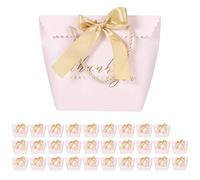 Encantadora caja de bolsa de dulces pequeña portátil para decoración de regalos, suministros para fiestas y eventos, recuerdos de boda 30PCS(Rosado)