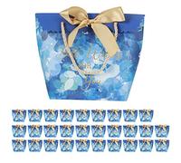 Encantadora caja de bolsa de dulces pequeña portátil para decoración de regalos, suministros para fiestas y eventos, recuerdos de boda 30PCS(Azul)