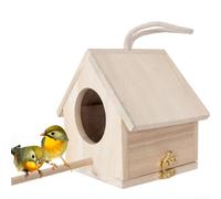 Encantadora casa de pájaros de madera rústica hermosa adición a la decoración de tu jardín, incluye una opción de apertura y colgar
