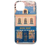 Encantadora Librería Chinoiserie Acuarela Girly Book Lover Carcasa para iPhone 14 Plus