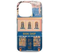 Encantadora Librería Chinoiserie Acuarela Girly Book Lover Carcasa para iPhone 14 Pro