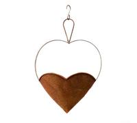 Encantadora maceta colgante en forma de corazón, perfecta para plantas pequeñas y alimentación de pájaros, mejora la decoración de tu jardín (estilo A)