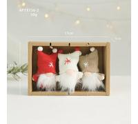 Encantadora muñeca de Papá Noel de peluche con diseño de anciano como acento festivo, para hogares durante la temporada de vacaciones (4#)
