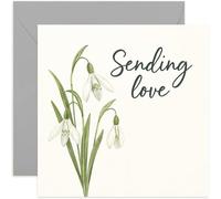 Encantadora tarjeta de aniversario para pareja o ser querido, regalo con texto en inglés "Sending Love", elegantes gráficos de lirio, para familiares y amigos, interior en blanco con sobre