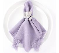 Encantadoras 6 servilletas de algodón para bodas y reuniones elevan tu configuración de comedor (morado)