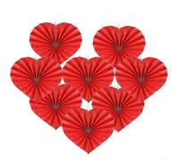 Encantadores abanicos plegables en forma de corazón 8 piezas para mejorar las celebraciones festivas en cualquier evento