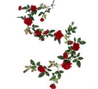 Encantadores arreglos florales con vides artificiales que mejoran tu decoración para bodas y reuniones en casa (rojo)