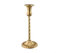 Encantadores portavelas decorativos de latón perfectos para mejorar el ambiente en casa o durante celebraciones (9.3 x 23.3 pulgadas)