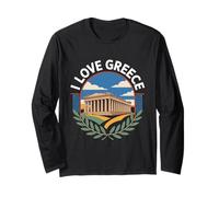 Encantamiento escénico del Partenón I Love Greece Manga Larga
