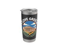 Encantamiento escénico del Partenón I Love Greece Vaso térmico de acero inoxidable de doble pared