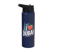 Encantamiento urbano I Love Dubai Skyline Stainless Steel Insulated Water Bottle