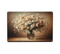 Encanto Botánico, Sinfonía De Flores Rústicas Metal Cartel Decoración Pintura De Hojalata Placa Vintage Letrero De Estaño para Cerveza Hogar Jardín 20X30Cm