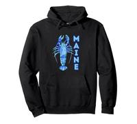 Encanto costero del océano con langosta azul de Maine Sudadera con Capucha