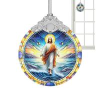 Encanto de la percha de la escena de la Natividad, colgante de bendición de Navidad - Colgante de bendición de nacimiento de la guardería de Navidad Colgante de Navidad | Adornos de Navidad de