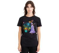 Encanto Isabela Do What Makes You Happy Ladies T Shirt, Black Camiseta, Negro, M para Mujer
