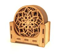 Encanto Mandala: Set de 12 Posavasos de Madera, 9x9cm - Arte y Protección para tu Mesa
