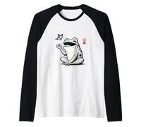 Encanto Rana Mariposa Cottagecore Japonés Naturaleza Es Camiseta Manga Raglan