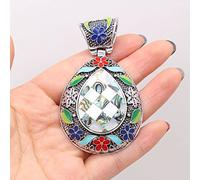 Encantos de concha de ágata de cristal de piedra natural Joyería bohemia vintage para collar de bricolaje,Concha Mixta