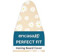 Encasa Homes reemplazo de para Tablas de Planchar Cubre con un Acolchado de Fieltro de 3 mm, Ajuste de Cuerdas (se Ajusta a Las Tablas estándar de X-Large 135x45 cm) Impreso - Daisy Beige