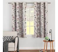 Encasa Homes Window Cortinas (4.5 ft, 2 paneles, 113x137 cm)I Semiopacas 85% Oscurecimiento de la habitación i Estampados florales y geométricos I 6 ojales I Reductores de sonido y calor - F1 neutral