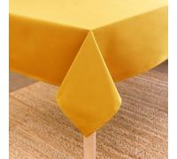 Encasa Mantel Medidas 140x180 cm | Tela de Lona de algodón | Color sólido Mango Intenso | Mantel de Comedor para decoración - Lavable a máquina