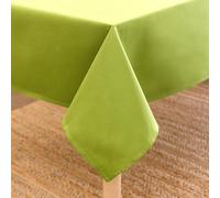 Encasa Mantel Medidas 140x180 cm | Tela de Lona de algodón | Color sólido Verde Lima Intenso | Mantel de Comedor para decoración - Lavable a máquina