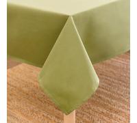 Encasa Mantel Medidas 140x180 cm | Tela de Lona de algodón | Color sólido Verde Salvia Intenso | Mantel de Comedor para decoración - Lavable a máquina