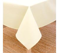 Encasa Mantel Medidas 140x304 cm | Tela de Lona de algodón | Color sólido Natural Intenso | Mantel de Comedor para decoración - Lavable a máquina