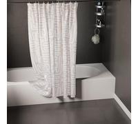 Encasa XO Cortinas de Ducha de baño | Fabrica Impermeable de Calidad más Pesada | 180x200 cm | 10 Ganchos Gratis incluidos - Bohemio Laberinto Beige